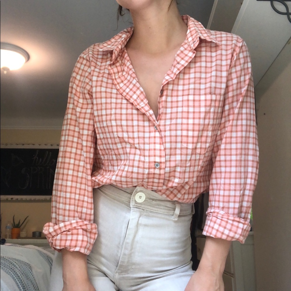 NWT J Crew Plaid button up shirt